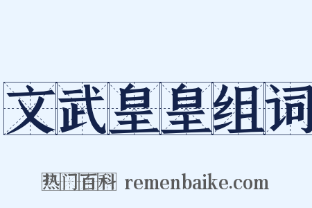 文武皇皇组词是什么意思的图片